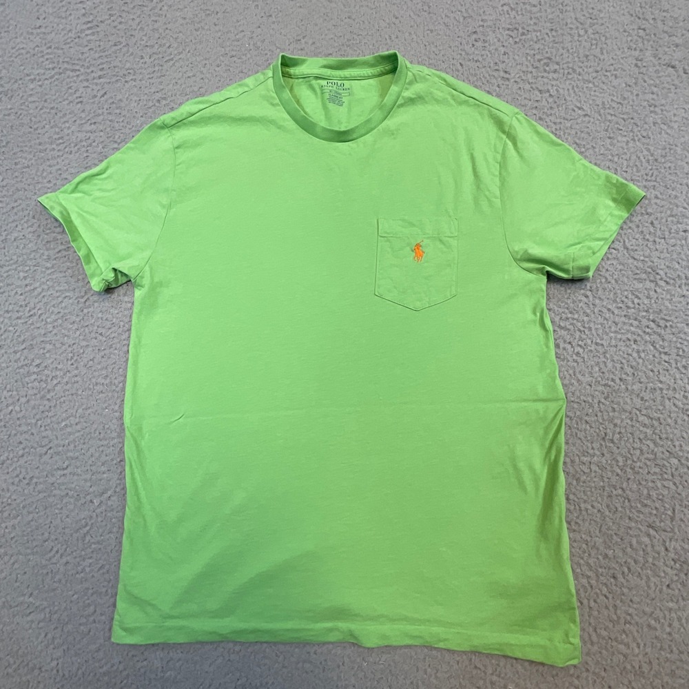 Polo Ralph Lauren Pocket T-Shirt Mens Medium Green Excellent Classic Fit Cotton